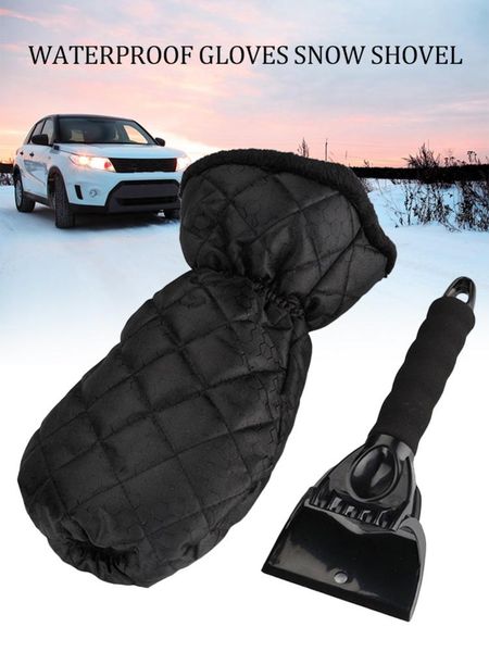 

car windshield ice scraper snow shovel brush with warm gloves snow removal tools for cars detachable windshield remover