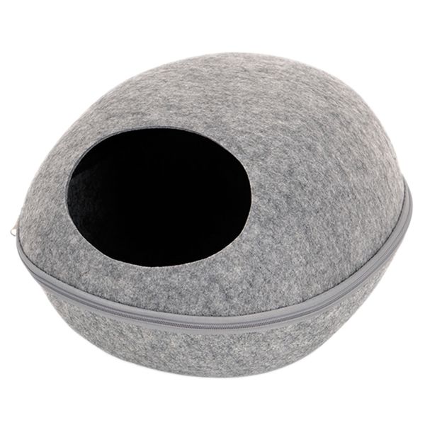

собака cat bed кейв спальный мешок zipper яйцо форма войлок nest ткань pet house cat корзина товары для кошек животные supplies
