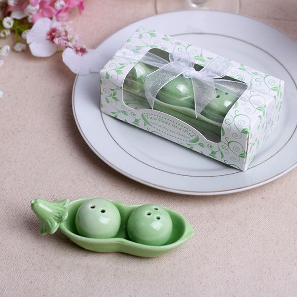 

two peas in pod ceramic salt pepper shaker wedding party gifts set dhl