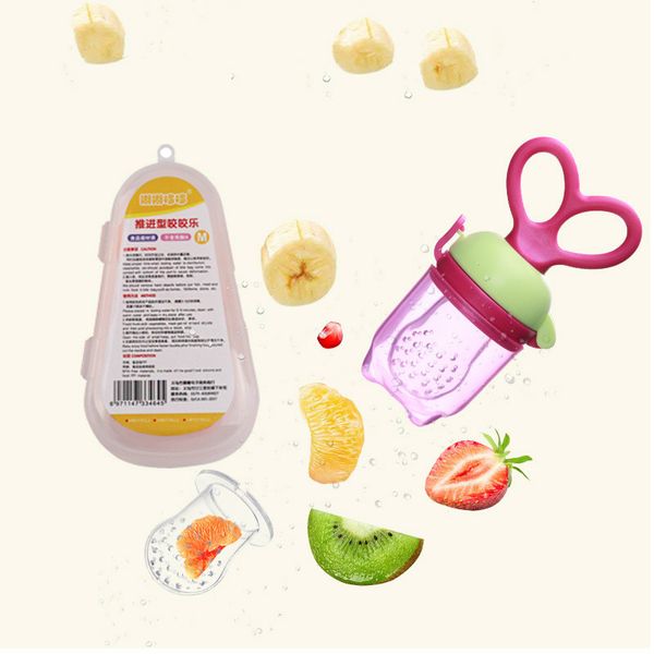

pacifiers# baby nibbler fruit feeding nipple pacifier push typeteat bite music pp box