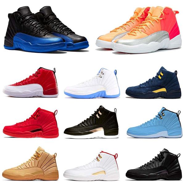 

36-47 jumpman xii punch 12s game royal mens basketball shoes fiba michigan jumpman 23 air jordan retro 12 brand womens trainers