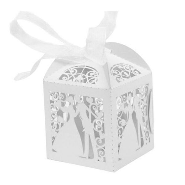 

10/50/100pc lot laser cut candy wedding party favor box gift sweet boxes ribbon