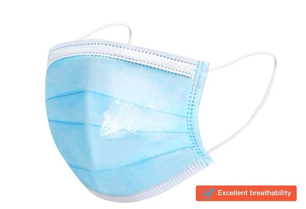 

50 1pcs face masks 3 layers dustprooffacial er masks jason mask set dust blue in retail box