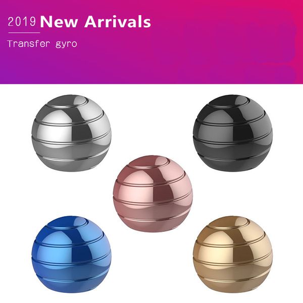 

Novelty toy gyro cope ball de ktoy vortecon kinetic 4 5cm tre relief hand playing aluminium alloy tainle teel rotary fidget toy