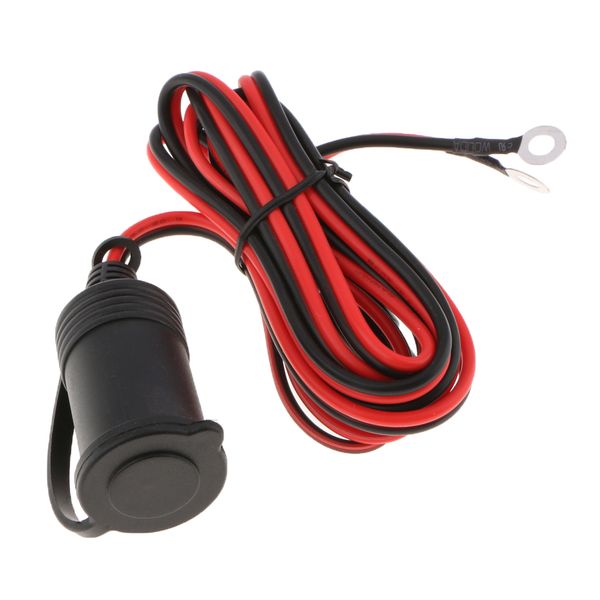 

12v car motor female cigarette cigar lighter adapter socket plug outlet 2 m