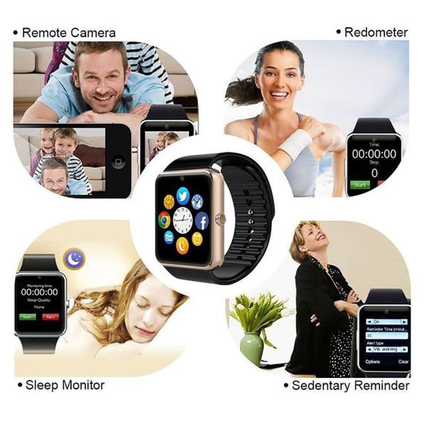 

Bluetooth gt08 mart watch phone martwatch 2019 im card tf card camera mart clock for apple watch iphone android