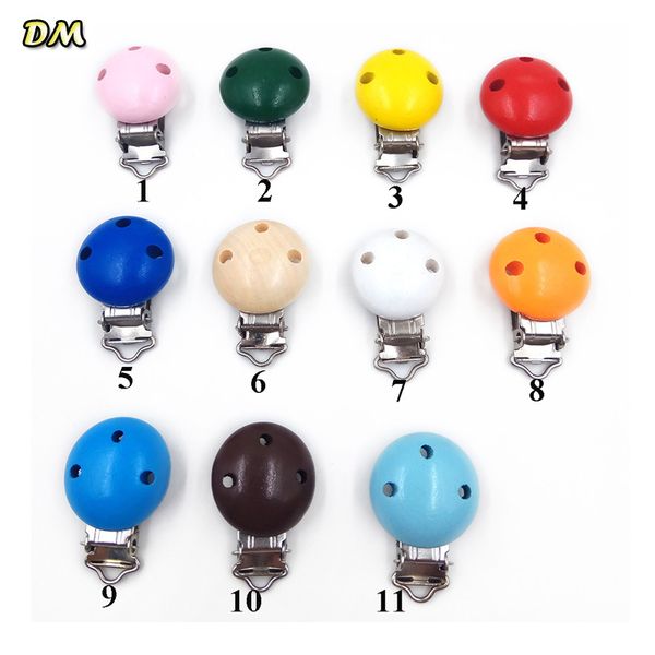 

200pcs solid wood baby pacifier clips