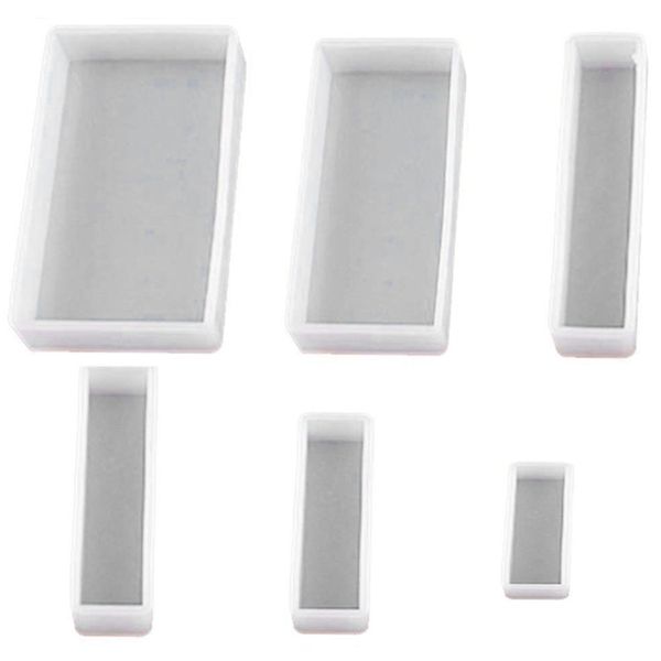 

6 style square resin diy transparency flexible silicone molds for ,casting with resin,concrete,cement and polymer cl, Pink;blue