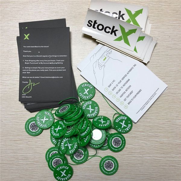 

2019 stockx og qr code sticker green circular tag plastic shoe buckle stockx verified x authentic green tag sale, White;pink
