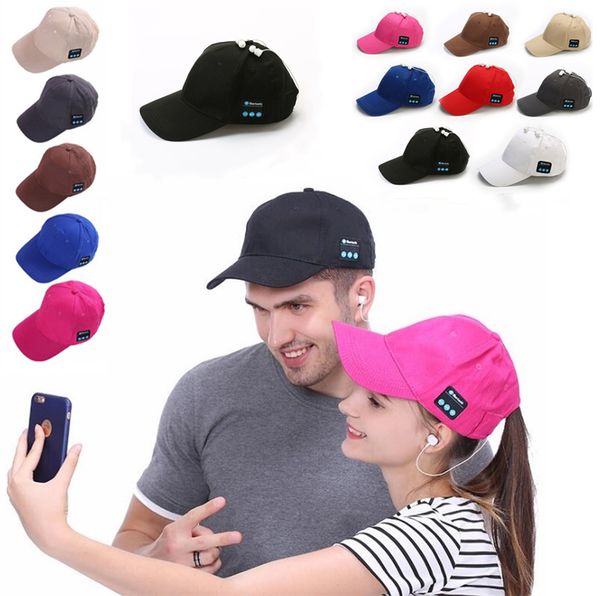 Mikrofon Hoparlör Cap Spor Topu Şapka Parti Şapkalar 5180 Bluetooth Müzik Beyzbol şapkası Yaratıcı Tuval Güneş Şapkası Müzik Handsfree Kulaklık