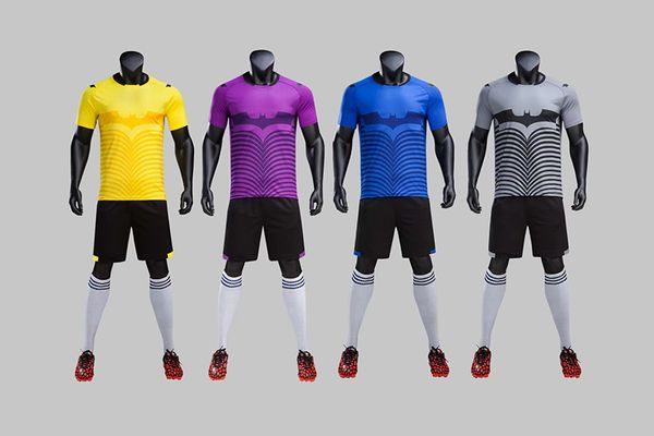 

discount men training football sets with shorts uniforms reversible football jerseys for that home and away look kits sports b32-17, Blue;black