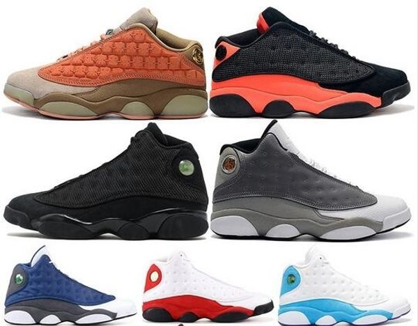 

13 bred chicago flint atmosphere grey men women basketball shoes 13s he got game melo dmp hyper royal sneakers with box