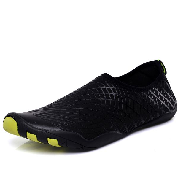 

men outdoor sneaker for swimming pool shoes women fishing aqua water shoes diving wading barefoot beach shoes, Black