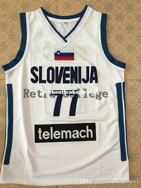 

luka doncic slovenija men's white bule basketball jersey sewn stitches customize any size and name xs-6xl vest jerseys, Black;blue