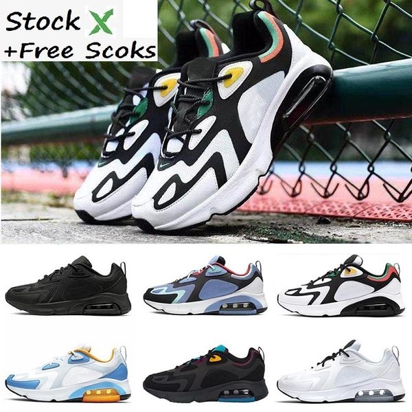 

stock x 200 men running shoes royal pulse triple black white green grey half palm air cushion designer max sneakers 40-46