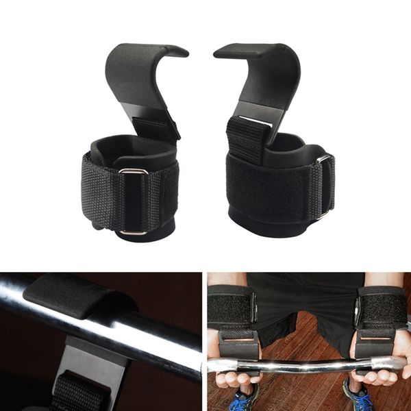 

1 pair professional wrist support with hook anti-slip gym arms strength training strap grips for fitness weight lifting