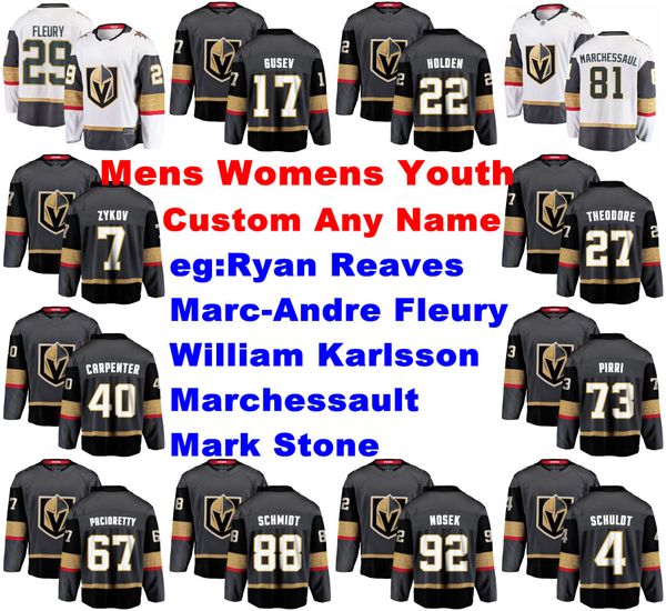 

vegas golden knights джерси марк-андре флери джерси марк стоун джонатан марчессолт karlsson reaves хоккей трикотажный прошитая mens пользова, Black;red