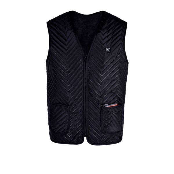 

electric heated vest adjustable usb charging heated clothing warm down vest,washable (battery not included, Gray;blue