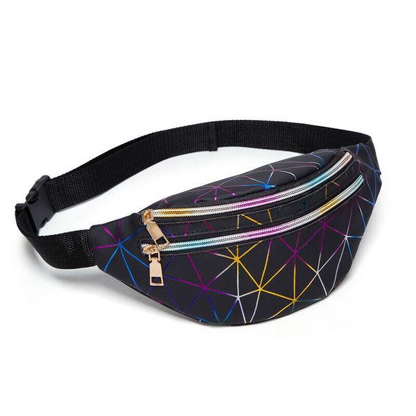 

holographic fanny pack women's belt bag female waist bags girls bum bag laser chest phone pouch ladies purses