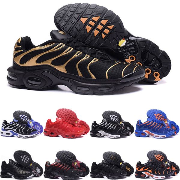 

caushion men plus ultra triple black orange blue sneaker shoes mens women chaussures sport outdoor jogging shoes size 40-45