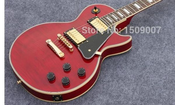 

: custom electric guitar, red flame maple price