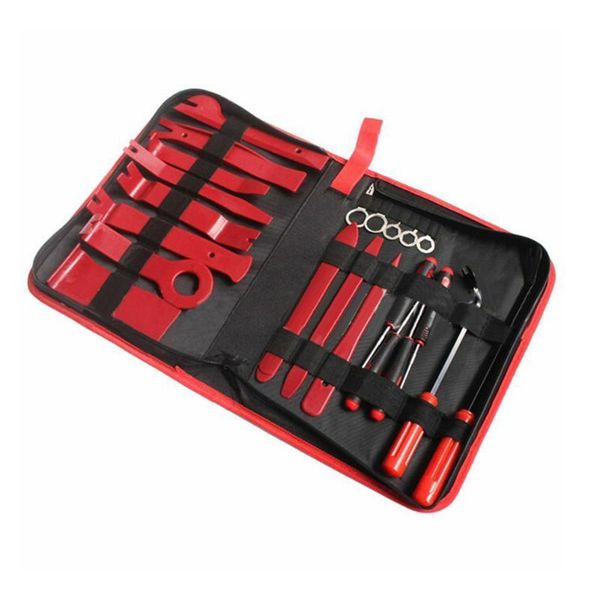 

22pcs/set disassembling interior pry repair fastener trim diy car audio removal tool set door panel pouch release molding auto