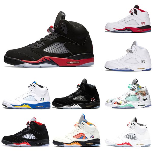 

bred michigan inspire wings laney 5 v 5s mens basketball shoes trophy room grape fire red og black metallic silver men sports sneakers