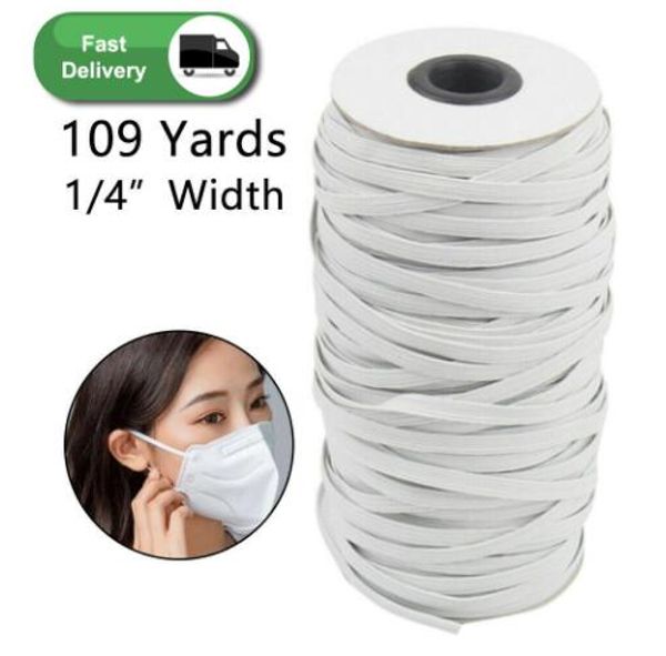 

109 yards length diy braided elastic band cord knit band sewing widely used for masks 3 mm 4 mm 5 mm