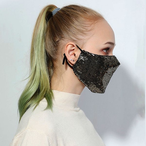 

Черный Рот маски моды пришивания Bling Маска Unisex Anti-Dust Haze Flu Маски для лица Многоразовый для партии Работа N90