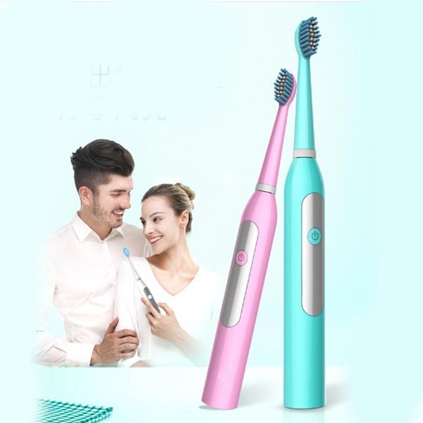 

ultrasonic electric toothbrush smart timer toothbrush with 2 brush heads usb charging electric tooth brushes for couple