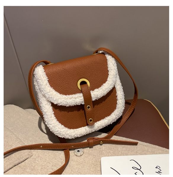 

2020 new new scrub crossbody bags for women 2019 winter cashmere design shoulder messenger bag female handbags and purse