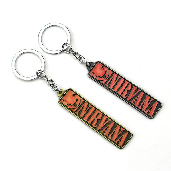 

the black rock unplug music band nirvana pendant keychains new fashion souvenir gift porte clef llavero for friend, Silver