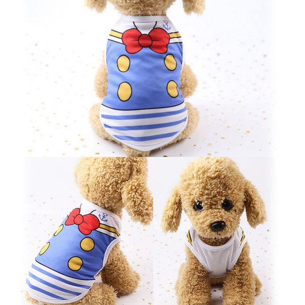 

cute cartoon dog shirt pet dog clothes summer cotton puppy clothing for small dogs yorkshire terrier vest costume 25s1
