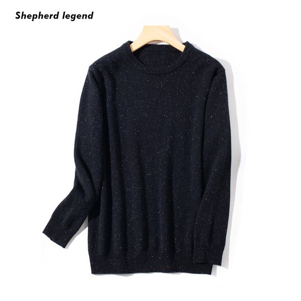 

pamir 100% cashmere sequins sweater round neck thickened knitted keep warm no ball sweater men clothing sweate, White;black