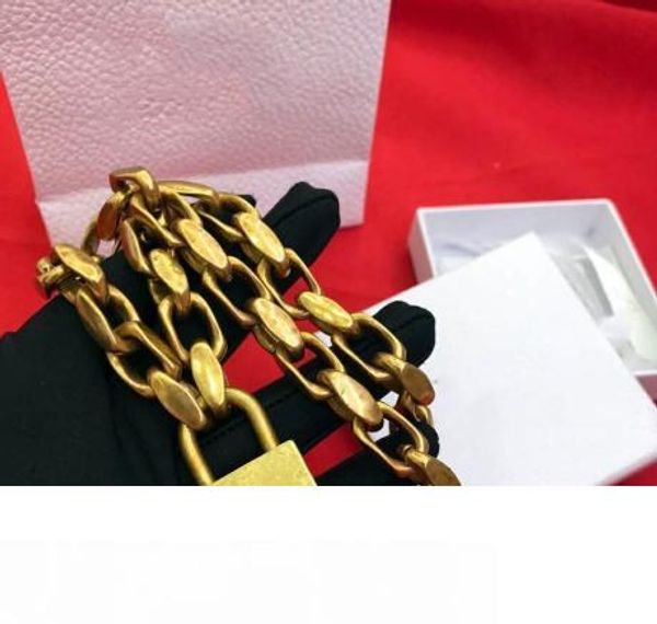 

модный бренд с логотипом дизайнерский замок золотое ожерелье цепи для мужчин и женщин партия свадебные любители подарок роскошные ювелирные, Silver