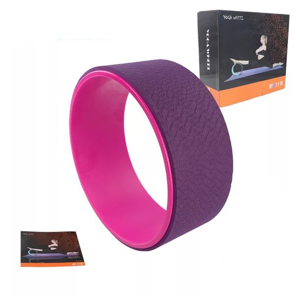 

yoga circles pilates professional waist shape bodybuilding pu gym workout yoga wheel back training tool for fitness