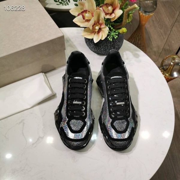 

2019 new arrival fashion women casual shoes crystal sole shoes luxury designer genuine leather shoes size:34-40, Black