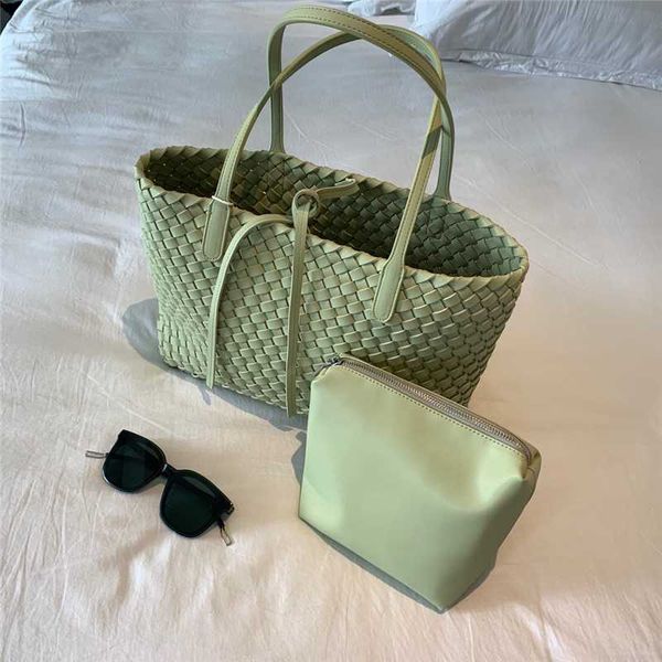

2020 large capacity casual totes woven vegetable basket bags fashion casual shoulder bags women purse and handbags