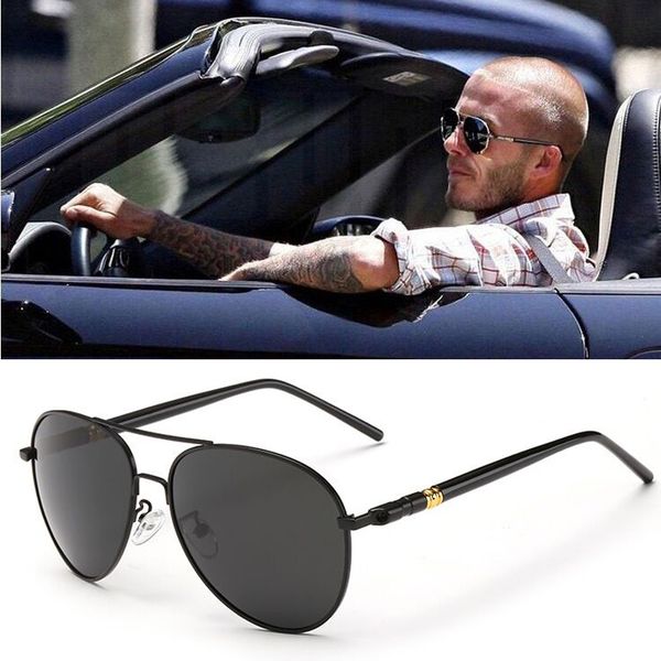 

fashion cool pilot style gradient sunglasses men driving vintage brand design sun glasses male, White;black