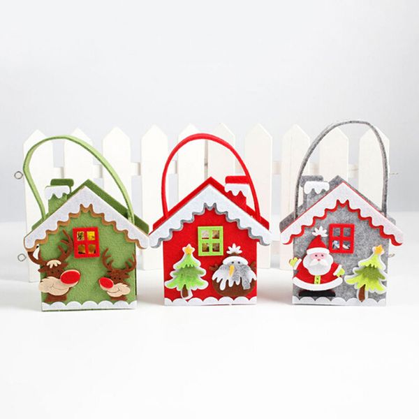 

2018 new popular snowman reindeer christmas decorations for home xmas gifts merry christmas candy bag gift bag