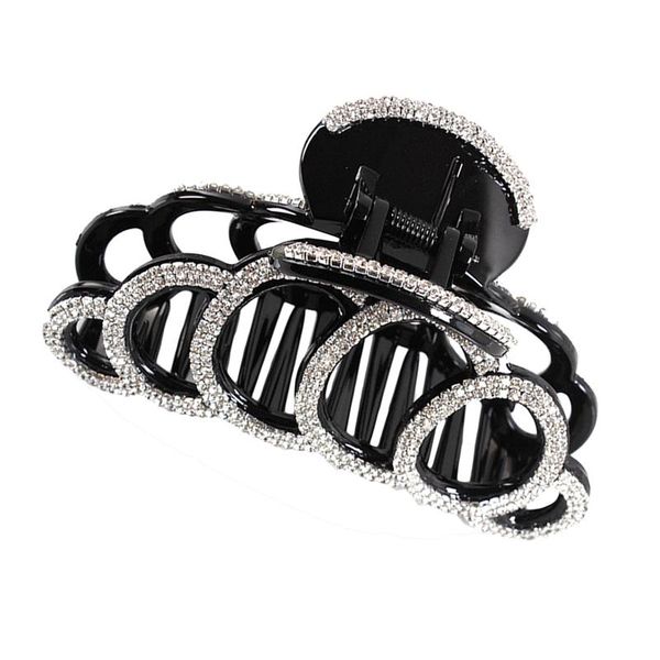 

large rhinestones jaw clips strong hair claw clips hair clamps accessories for women, Golden;silver