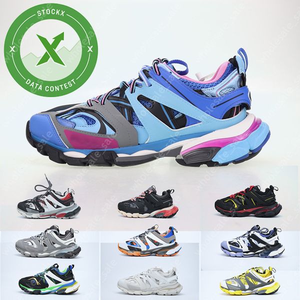 

2020 трехместный с 3.0 мужчины женщины мода роскошные дизайнерские туфли на платформе кроссовки черный белый зеленый серый расплодились мужс