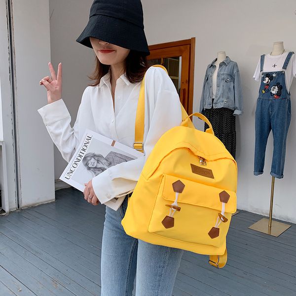 

2020 new backpack ladies fashion student bag simple backpack women's