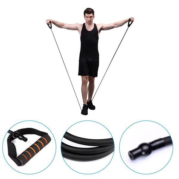

120cm elastic resistance bands muscle waist belt adjustable workout yoga pull rope fitness workout sports bands exercise cords