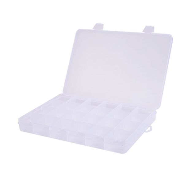 

24 compartments plastic box case jewelry bead storage container craft organizer
