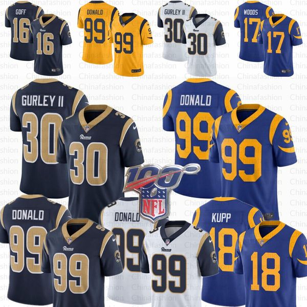 

Lo angele 99 aaron donald 30 todd gurley ii ram jer ey 18 cooper kupp 16 jared goff 20 jalen ram ey 17 robert wood 12 brandin cook, Black;red