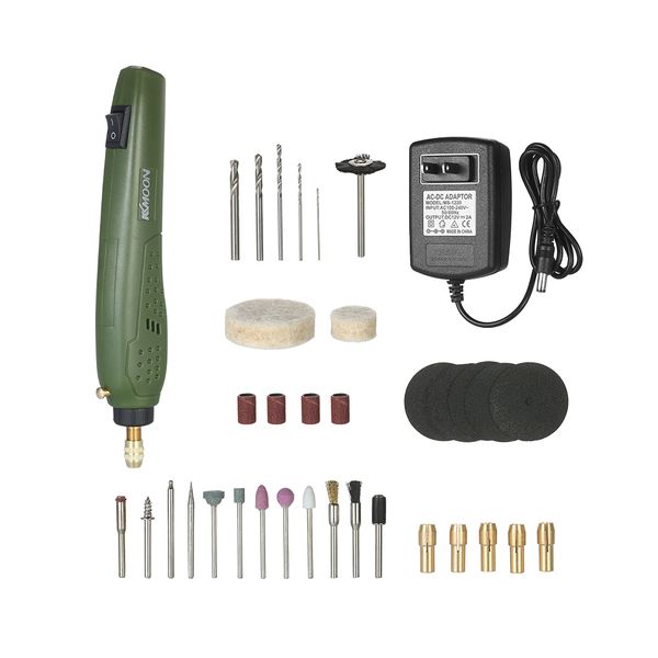 

kkmoon mini electric grinder set electric drill grinding rotary tool kit for milling trimming polishing engraving ac100-240v