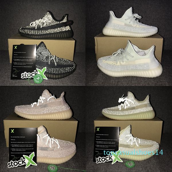 

lundmark reflective kanye west women's shoes gid green mens and women's designer casual shoes v2 t14, Black