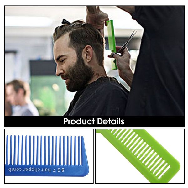 

professional haircut hair comb hairbrush salon barber hair cutting hairdressing hair brush flatcombs styling tool, Silver