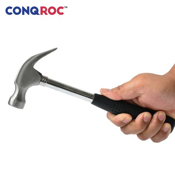 

9 inch 240mm pvc plastic grip high carbon steel claw hammer polished face woodworking hand tool